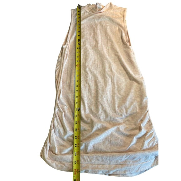 Fabletics Kathie Seamless Mock Neck Bodycon Knit Top Opal Pink Size L Side Ruch‎ - Picture 11 of 12